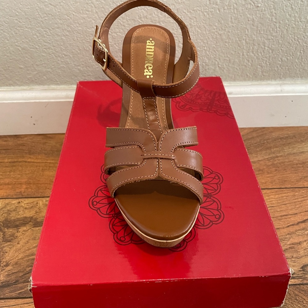 Brown sandal heels